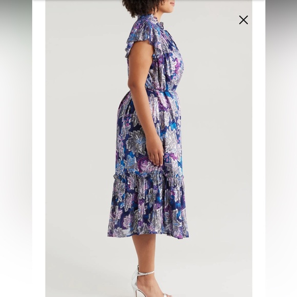 NWT Ciebon Elegant Dress in Blue and Purple - Picture 14 of 15